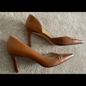 ‘Ralph Lauren’ Pumps - Caramel Leather Top & Soles